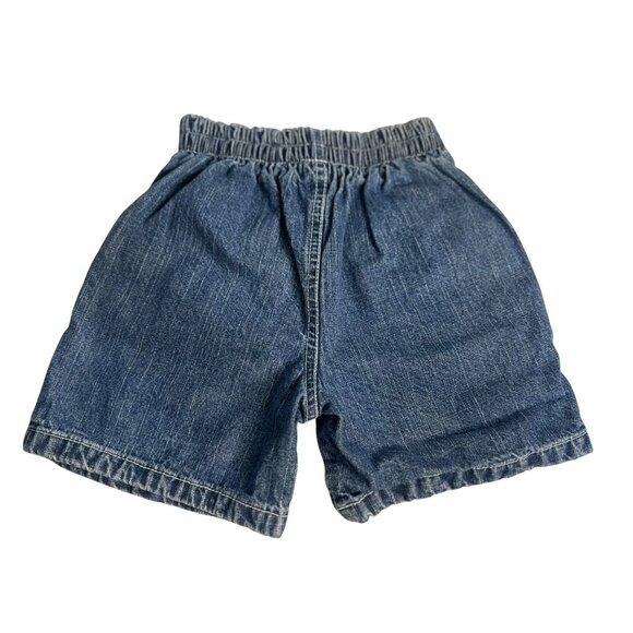 Vintage Sesame-Street Elmo Denim Shorts Toddler 18M Jean Shorts with Elmo Patch - Picture 4 of 7